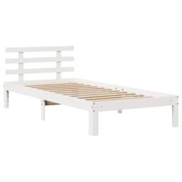 Berkfield Home Bed Frame with Headboard without Mattress White 90x200 cm - thumbnail 5