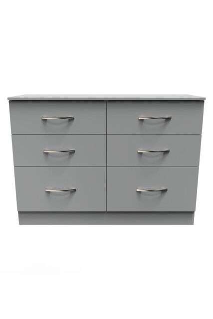 Ready Assembled 2 U Hampshire 6 Drawer Wide Chest (Ready Assembled) in Dark Grey - image 1