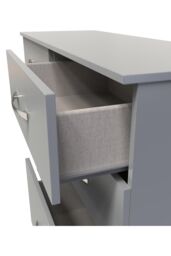 Ready Assembled 2 U Hampshire 6 Drawer Wide Chest (Ready Assembled) in Dark Grey - thumbnail 5