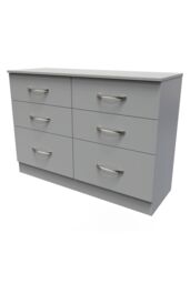 Ready Assembled 2 U Hampshire 6 Drawer Wide Chest (Ready Assembled) in Dark Grey - thumbnail 3