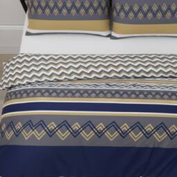 Snug City Zig Zag Complete Bedding Set Duvet Cover Set Pillowcase Fitted Sheet - Size: Single - thumbnail 2