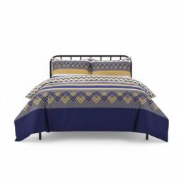 Snug City Zig Zag Complete Bedding Set Duvet Cover Set Pillowcase Fitted Sheet - Size: Single - thumbnail 5