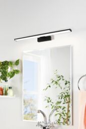 Eglo Pandella 1 Plastic Integrated LED IP44 Bathroom Mirror Wall Light in Black - thumbnail 2