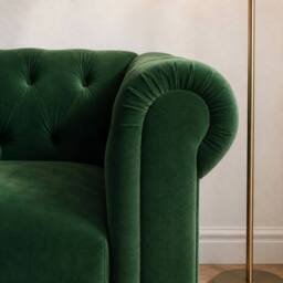 Sofaya Hampton 3 Seater Chesterfield Sofa Velvet Soft Cushion Couch in Green - thumbnail 4
