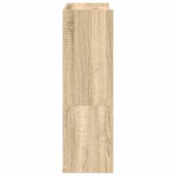 Berkfield Home Shoe Rack Sonoma Oak 60x25x81 cm Engineered Wood in Light Oak - Size: 60 x 25 x 81 cm - thumbnail 5