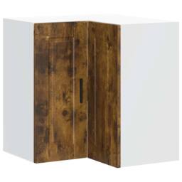 "Berkfield Home Kitchen Wall Corner Cabinet ""Porto"" Smoked Oak Engineered Wood in Brown" - thumbnail 1