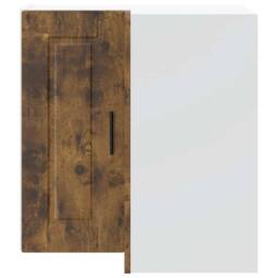 "Berkfield Home Kitchen Wall Corner Cabinet ""Porto"" Smoked Oak Engineered Wood in Brown" - thumbnail 4