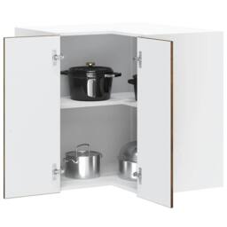 "Berkfield Home Kitchen Wall Corner Cabinet ""Porto"" Smoked Oak Engineered Wood in Brown" - thumbnail 2
