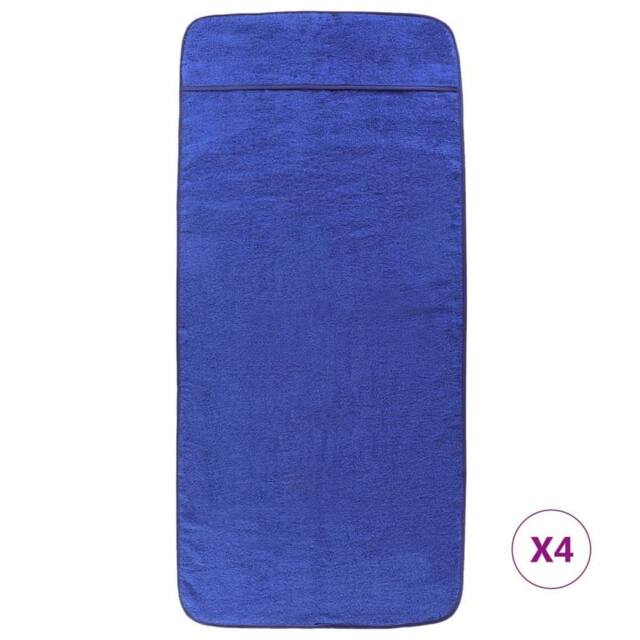 Berkfield Home Soft Beach Towels 4 pcs Royal Blue 60x135 cm Fabric 400 GSM - image 1
