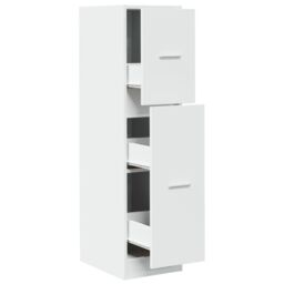 Berkfield Home Apothecary Cabinet White 30x41x118 cm Engineered Wood - Size: 30 x 41 x 118 cm - thumbnail 2