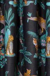 Martex Jungle Fever Kids Eyelet Curtains in Black - Size: 167 cm width x 183 cm drop - thumbnail 2