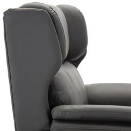 More4Homes Electric Recliner Chair Wingback Design & USB Port In Bonded Leather in Charcoal - thumbnail 5