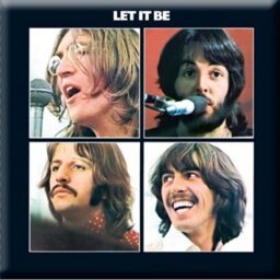 Beatles Let It Be Album Fridge Magnet in Black
