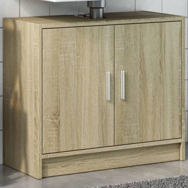Berkfield Home Sink Cabinet Sonoma Oak 63x29x55 cm Engineered Wood in Brown - Size: 63 x 29 x 55 cm - image 1