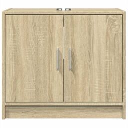 Berkfield Home Sink Cabinet Sonoma Oak 63x29x55 cm Engineered Wood in Brown - Size: 63 x 29 x 55 cm - thumbnail 4