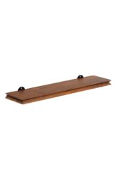 MH London Wall Mounted Shelf, Floating Shelf, Storage Shelf for Living Room & Kitchen in Solid Wood - Hamish Small in Walnut - thumbnail 2