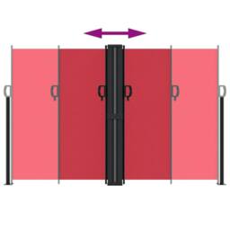 Berkfield Home Retractable Side Awning Red 160x1200 cm - thumbnail 5