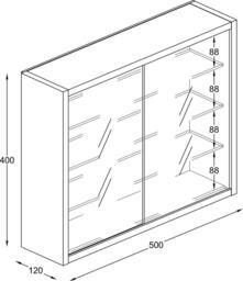 VCM Hanging display cabinet Wall display case glass Drivalo S in White - thumbnail 5
