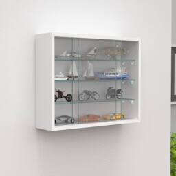 VCM Hanging display cabinet Wall display case glass Drivalo S in White - thumbnail 3