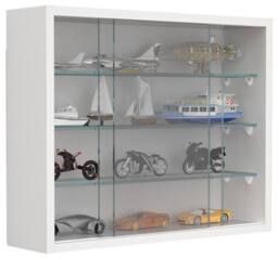 VCM Hanging display cabinet Wall display case glass Drivalo S in White