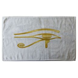 Benjamin Tate Design The Eye Of Horus Soft Bath Towel in Gold - thumbnail 1