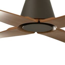 Netlighting Typhoon Medium Brown Wood IP44 DC Ceiling Fan 6 Speed - thumbnail 2
