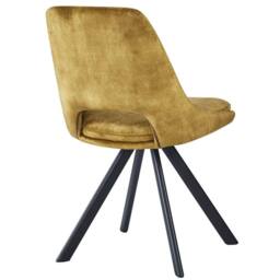 IH Design Mustard Velvet Swivel Dining Chair (Set of 2) - thumbnail 5