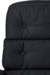 Living and Home Ergonomic Adjustable High Back Office Chair with Footrest & Linen Seat in Black - thumbnail 8