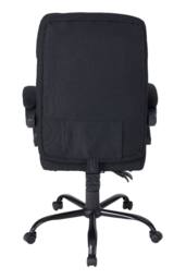 Living and Home Ergonomic Adjustable High Back Office Chair with Footrest & Linen Seat in Black - thumbnail 5