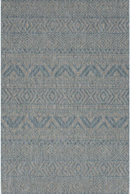 Kukoon Blue Striped Outdoor, Garden & Patio Area Rug - Size: 60 cm x 240 cm - image 1