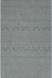 Kukoon Blue Striped Outdoor, Garden & Patio Area Rug - Size: 60 cm x 240 cm