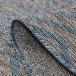 Kukoon Blue Striped Outdoor, Garden & Patio Area Rug - Size: 60 cm x 240 cm - thumbnail 4