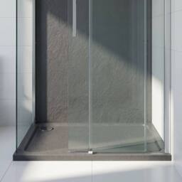 Balterley Contemporary Rectangular Shower Tray, 1200x700mm in Grey - thumbnail 6