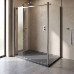 Balterley Contemporary Rectangular Shower Tray, 1200x700mm in Grey - thumbnail 4