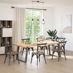 Berkfield Home vidXL Dining Table Legs U-Shaped 2 pcs Anthracite 90x(72-73) cm Steel in Charcoal - thumbnail 3