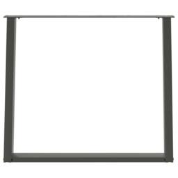 Berkfield Home vidXL Dining Table Legs U-Shaped 2 pcs Anthracite 90x(72-73) cm Steel in Charcoal - thumbnail 5