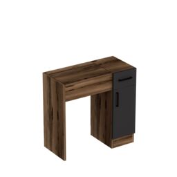Destina Home Agnes Dressing Table with Mirror, Shelves & Drawer - 74.2 cm Wide in Dark Brown - Size: 1 Pack - thumbnail 3