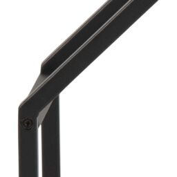 Furniture To Go Seaford Octagonal Metal Wall Shelf in Black & Oak - thumbnail 4