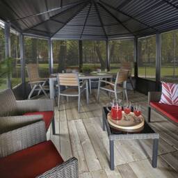 Rowlinsons Sojag Charleston Solarium 3.7m x 5.5m - L383.6 x W593.6 x H280.8 cm in Grey - thumbnail 3