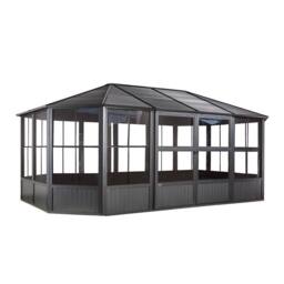 Rowlinsons Sojag Charleston Solarium 3.7m x 5.5m - L383.6 x W593.6 x H280.8 cm in Grey