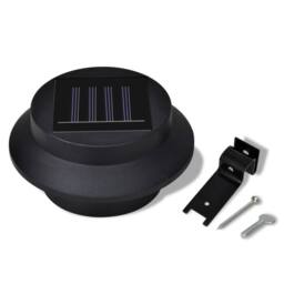 Berkfield Home Outdoor Solar Lamp Set 6 pcs Fence Light Gutter Light Black - thumbnail 8