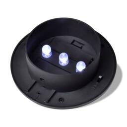 Berkfield Home Outdoor Solar Lamp Set 6 pcs Fence Light Gutter Light Black - thumbnail 6