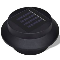 Berkfield Home Outdoor Solar Lamp Set 6 pcs Fence Light Gutter Light Black - thumbnail 4