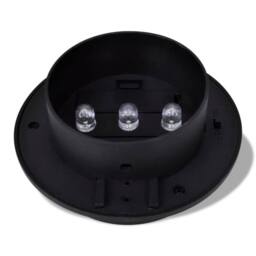 Berkfield Home Outdoor Solar Lamp Set 6 pcs Fence Light Gutter Light Black - thumbnail 5