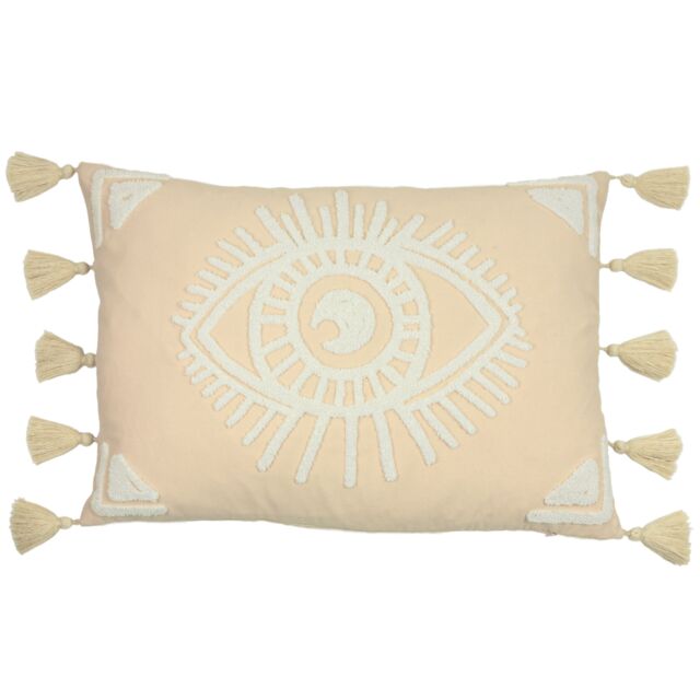 Furn Ashram Eye Abstract Tufted Cushion in Light Pink - image 1