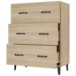Berkfield Home Sideboard Sonoma Oak 69.5x34x90 cm Engineered Wood in Brown - thumbnail 6