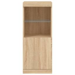 Berkfield Home Sideboard with LED Lights Sonoma Oak 41x37x100 cm in Tan - Size: 41 x 37 x 100 cm - thumbnail 6