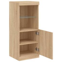 Berkfield Home Sideboard with LED Lights Sonoma Oak 41x37x100 cm in Tan - Size: 41 x 37 x 100 cm - thumbnail 7