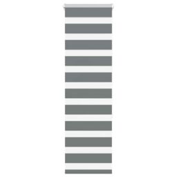 Berkfield Home Zebra Blind Dark Grey 40x150 cm Fabric Width 35.9 cm Polyester - thumbnail 1