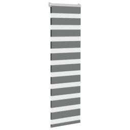 Berkfield Home Zebra Blind Dark Grey 40x150 cm Fabric Width 35.9 cm Polyester - thumbnail 3